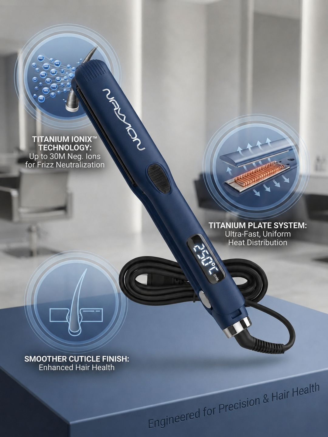 Navyion Professional Titanium Hair Straightener